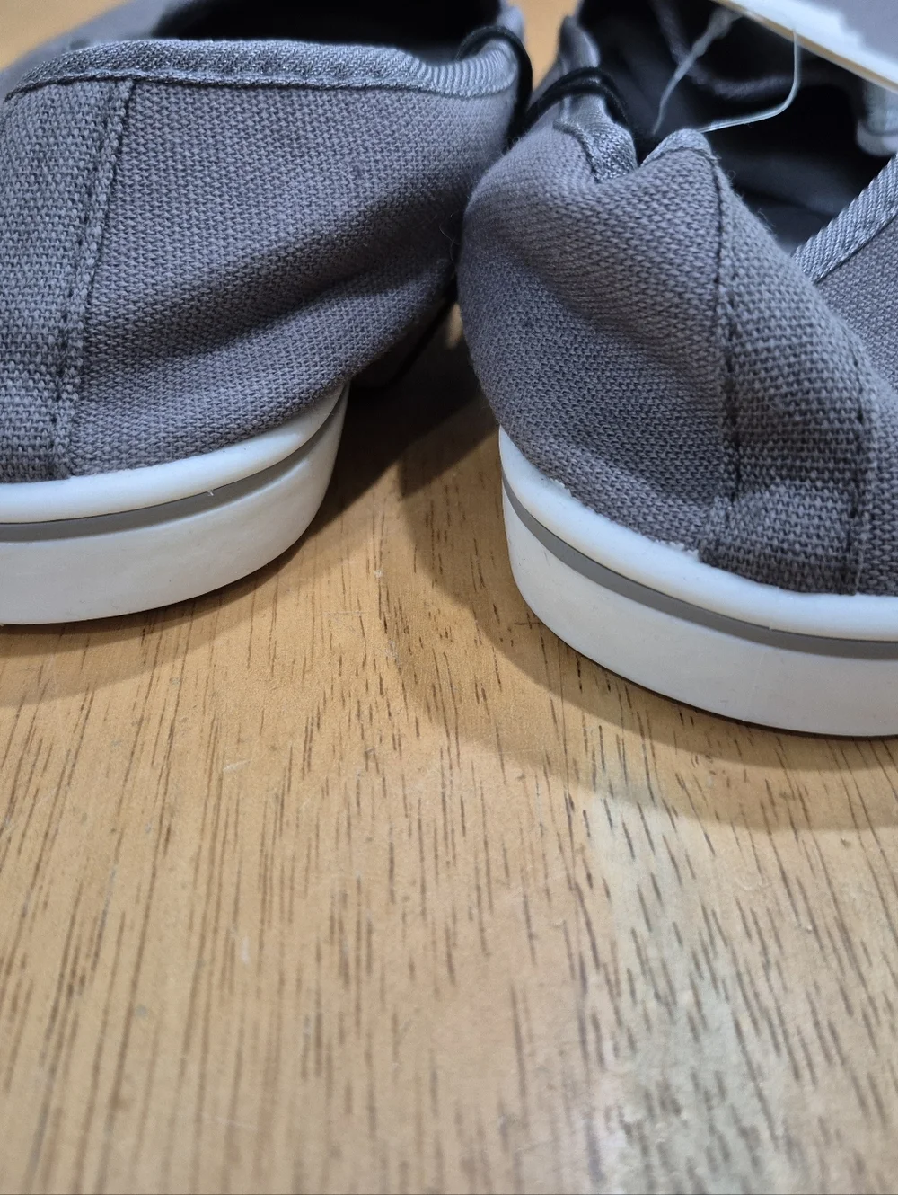 NWT Activ Pro Slip-On Gray And White Canvas Shoes